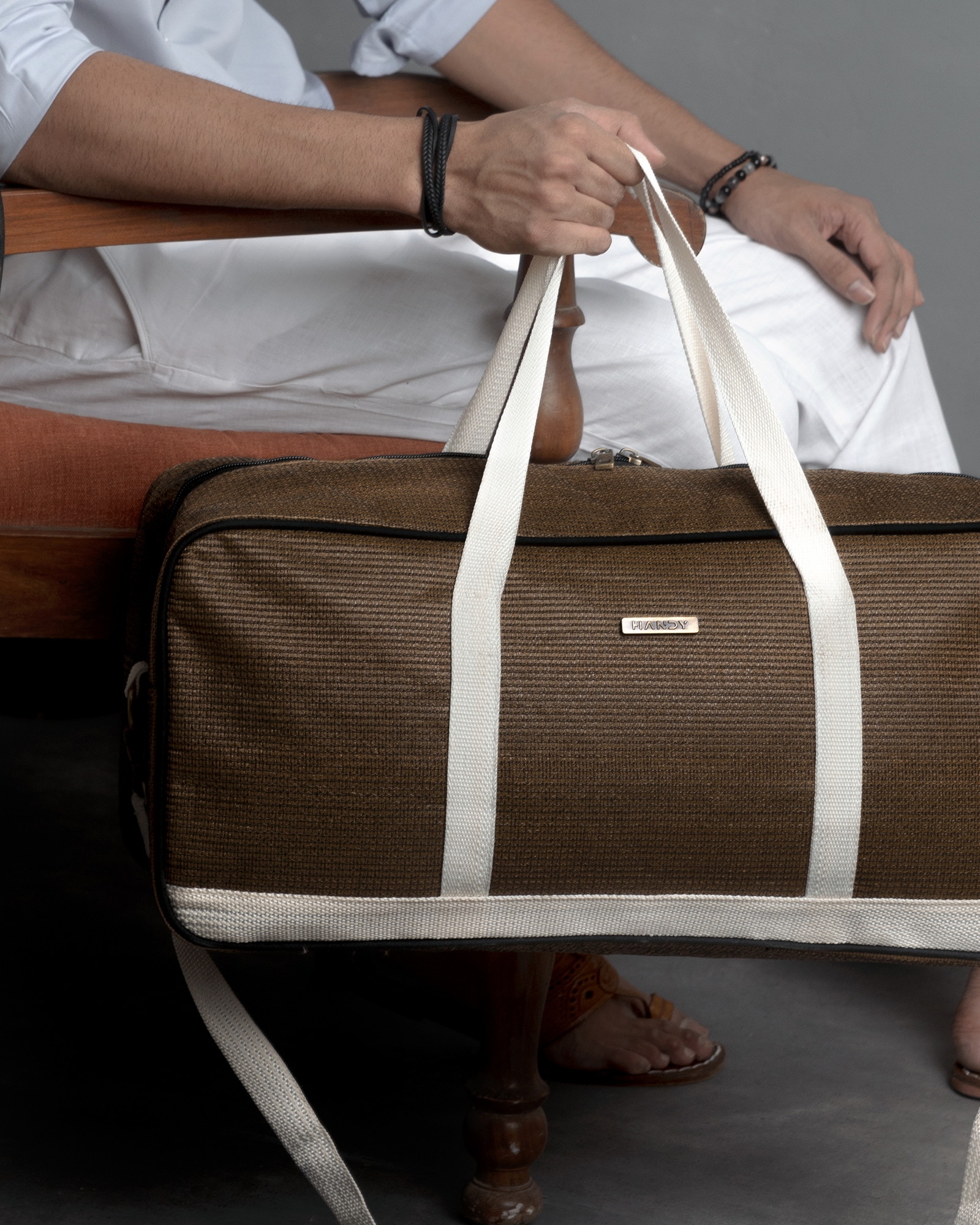 Structured Duffle Bag (ye + br)