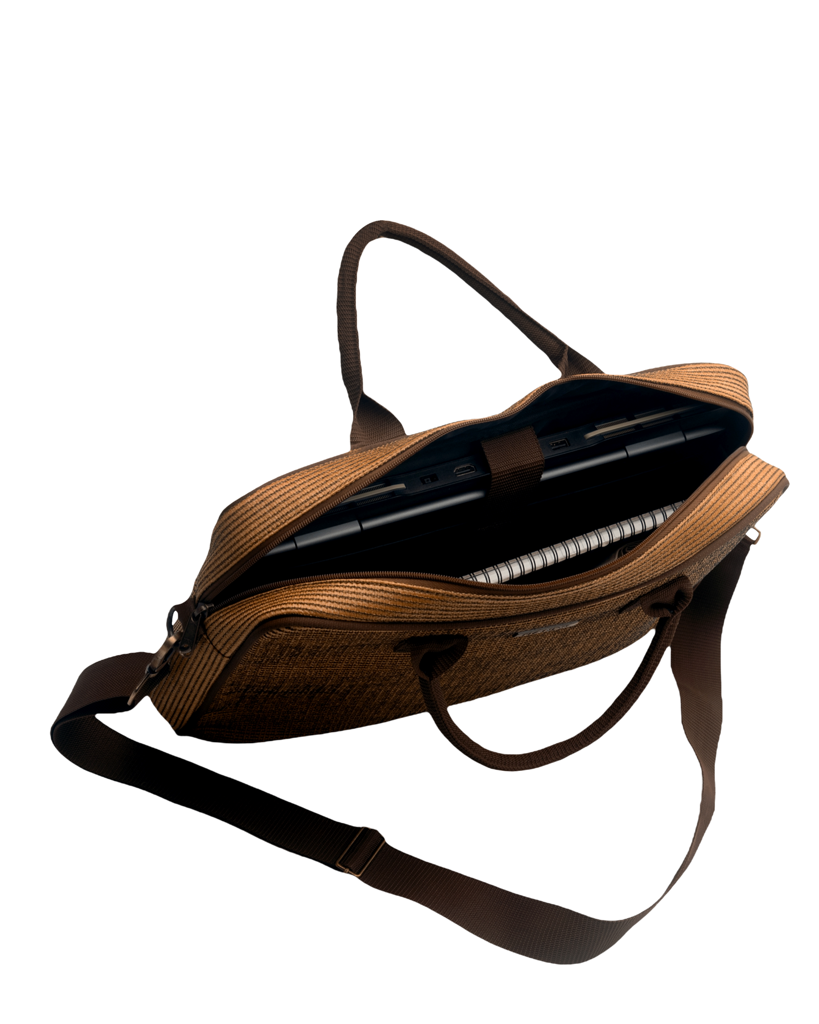 Messenger Bag Front Pocket (Str,br)