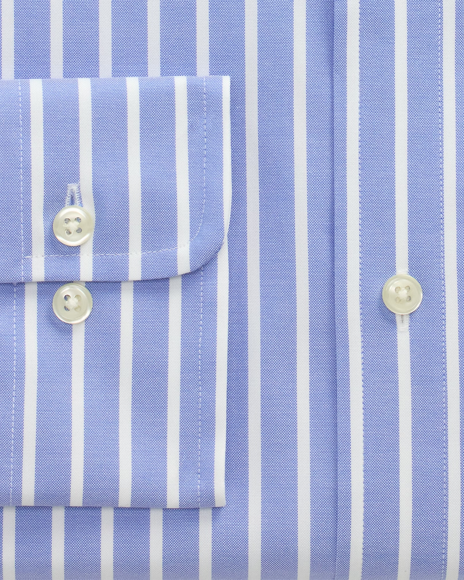 Striped Pinpoint Blue Oxford Shirt