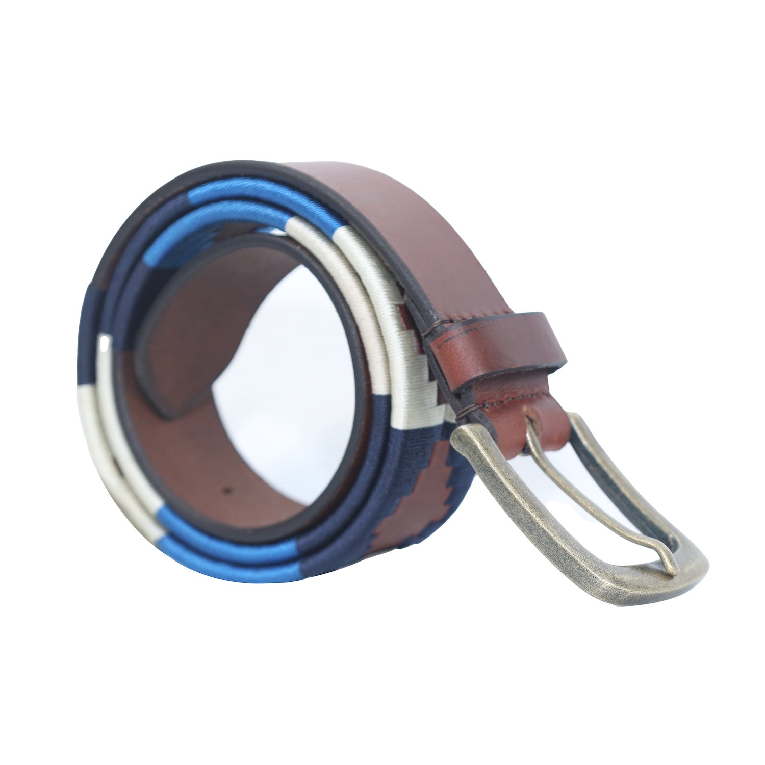 Multi Blue & White Polo Belt