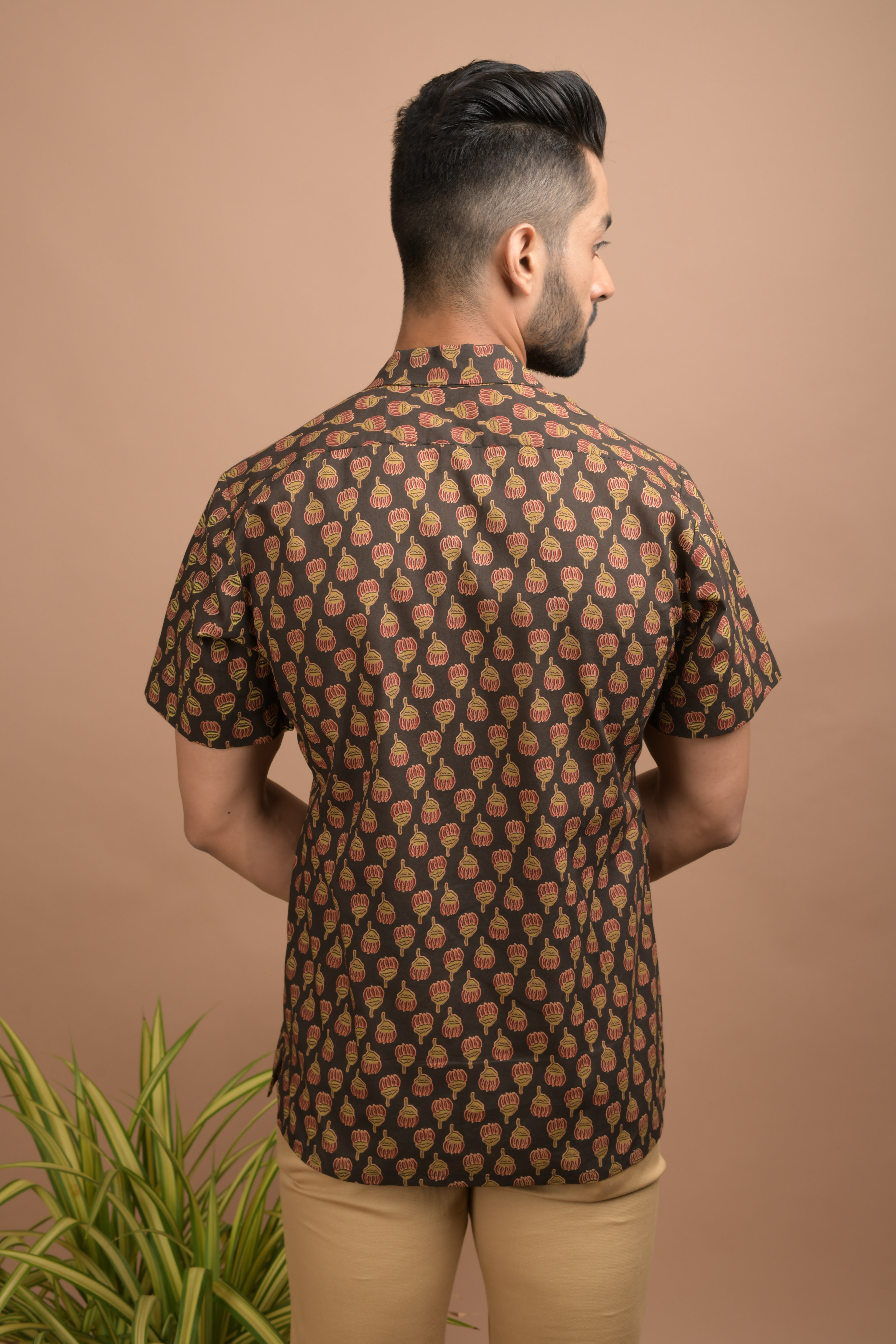 Lapel Collar Printed Shirt