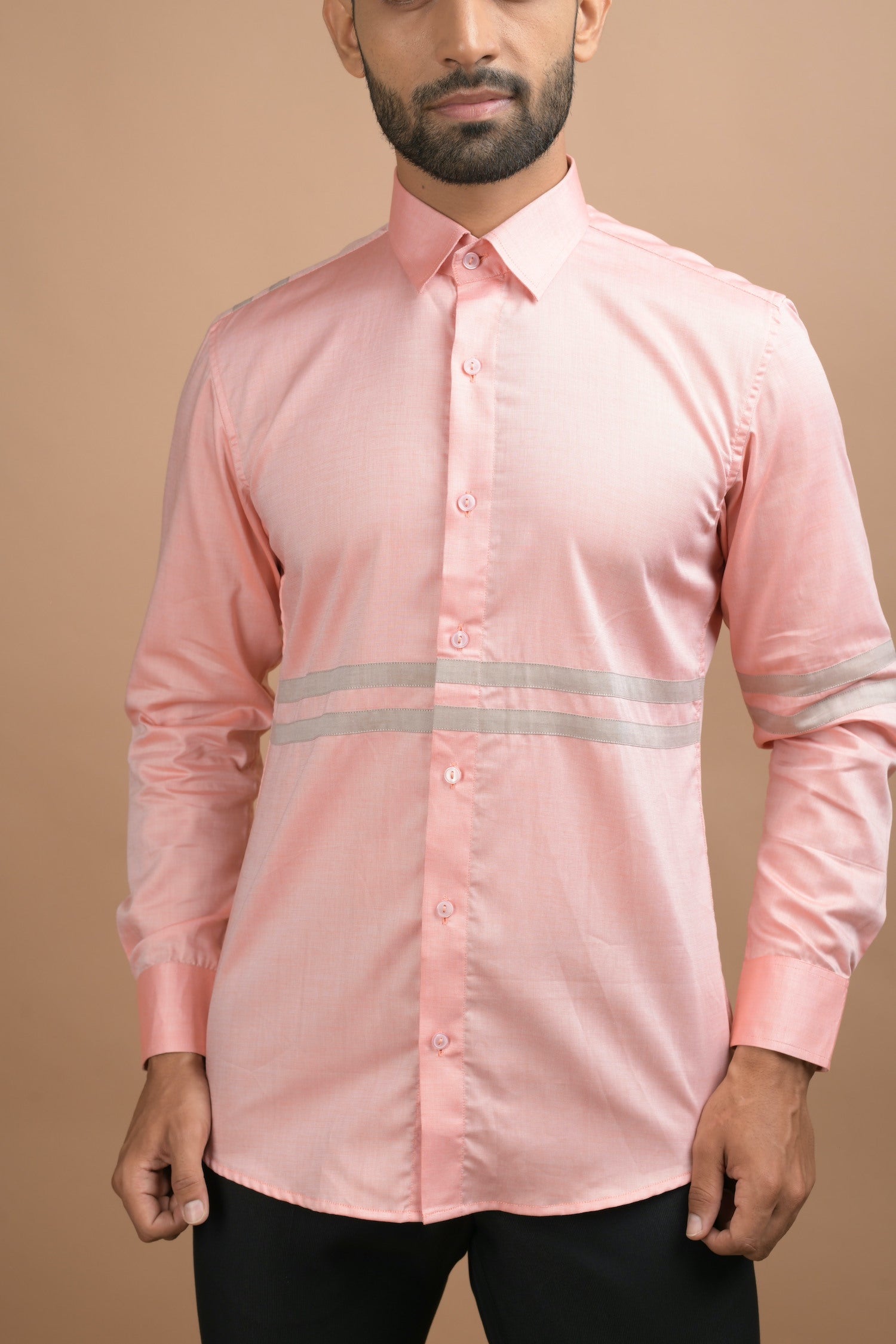 Banded Pink Shirt