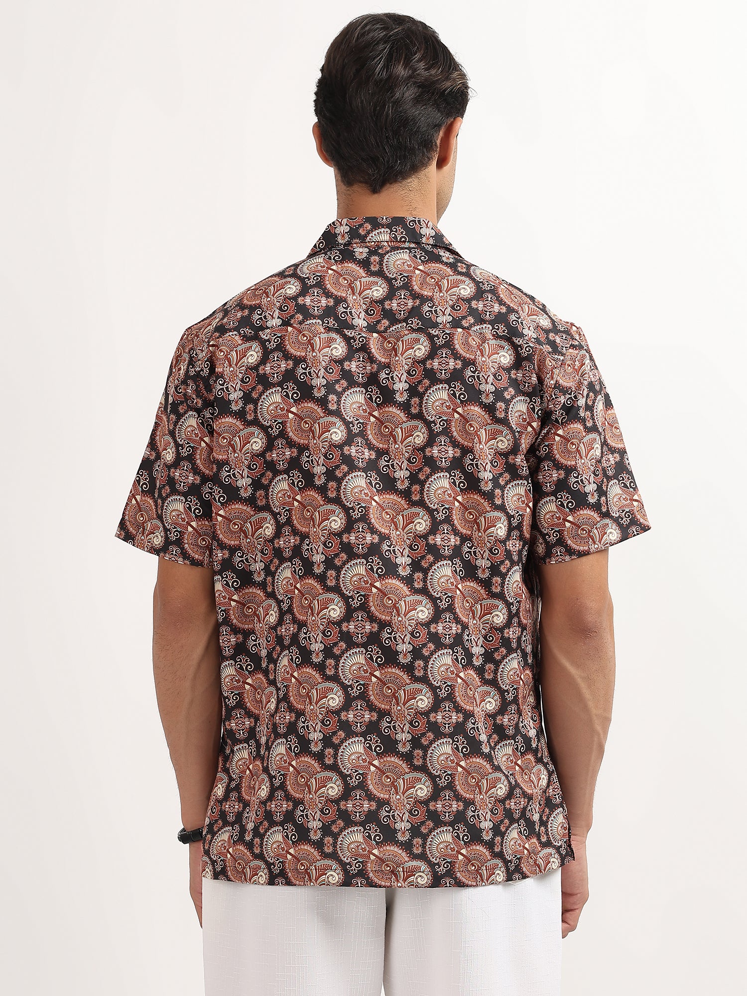 Black Printed Resort Shirt