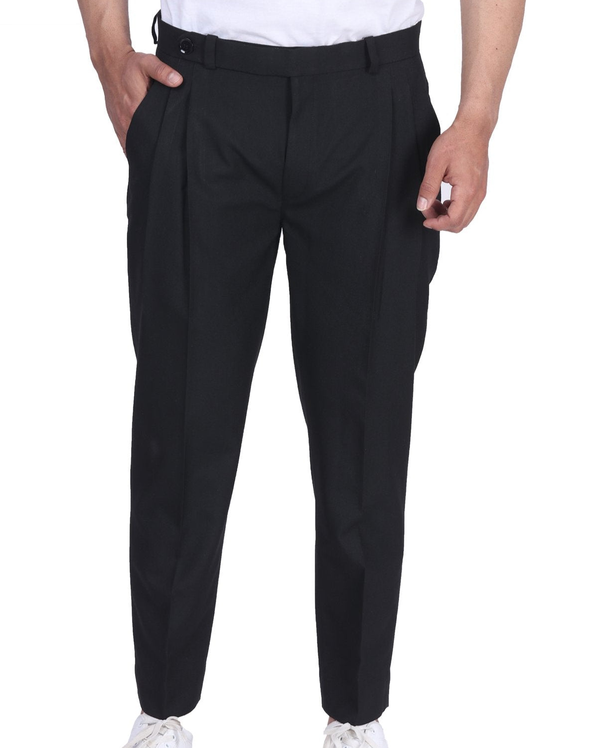 Black Pleated Pants
