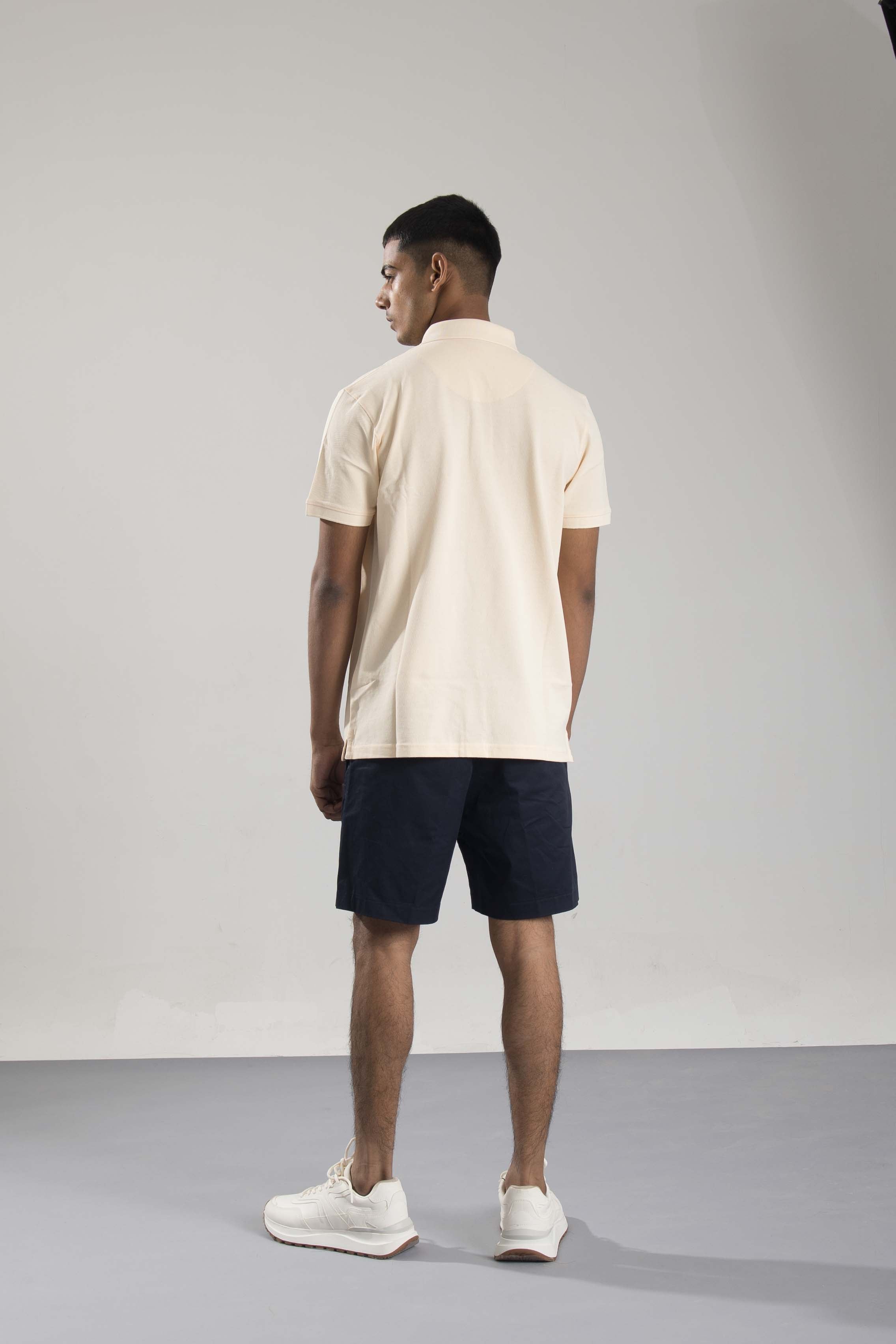 Cream Plain Polo