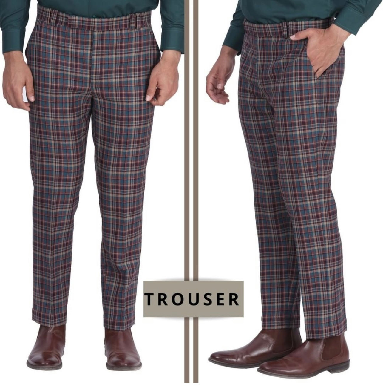 Checks Wool Pants