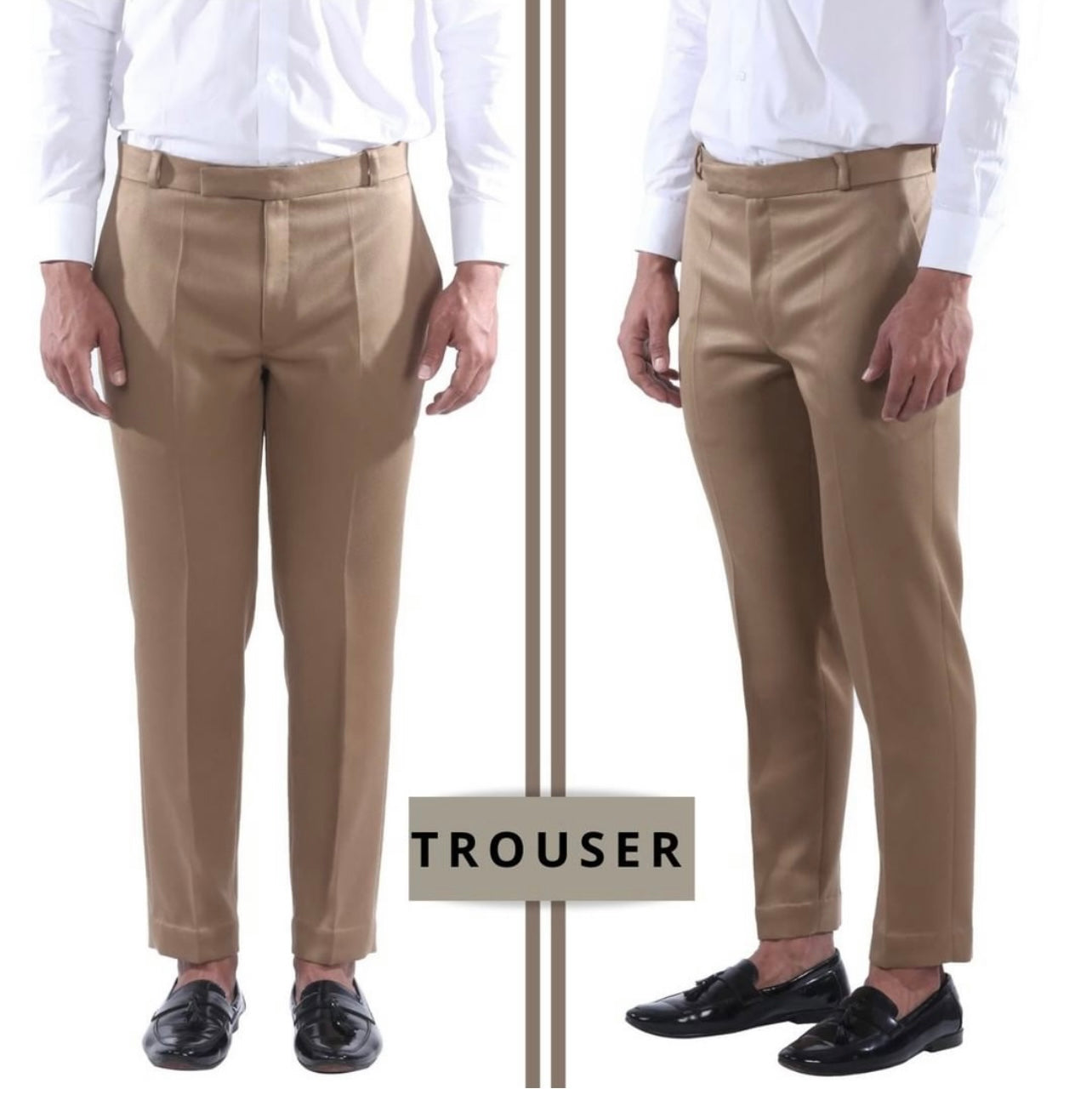 Beige Formal Trouser