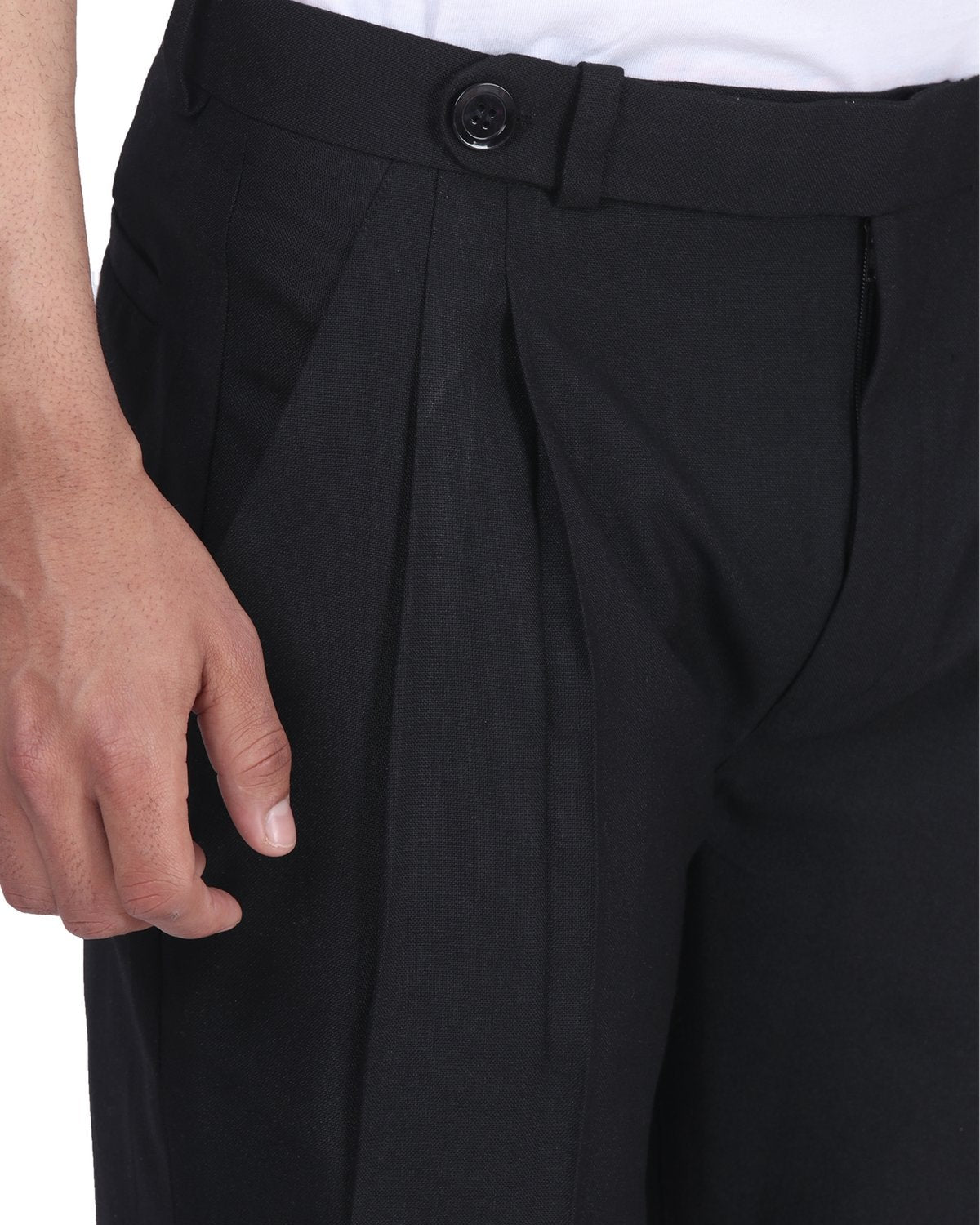 Black Pleated Pants