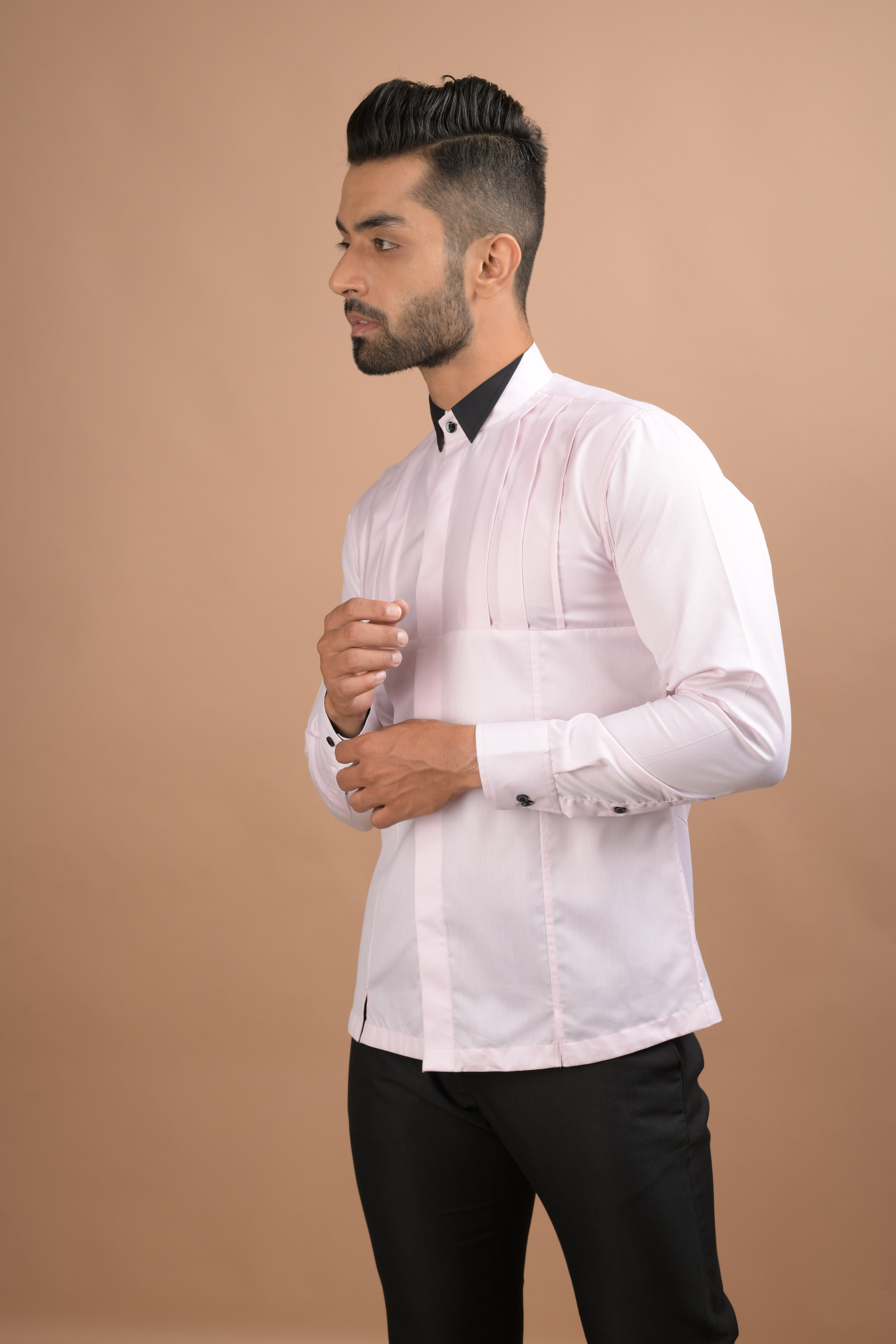 Pink tuxedo shirt