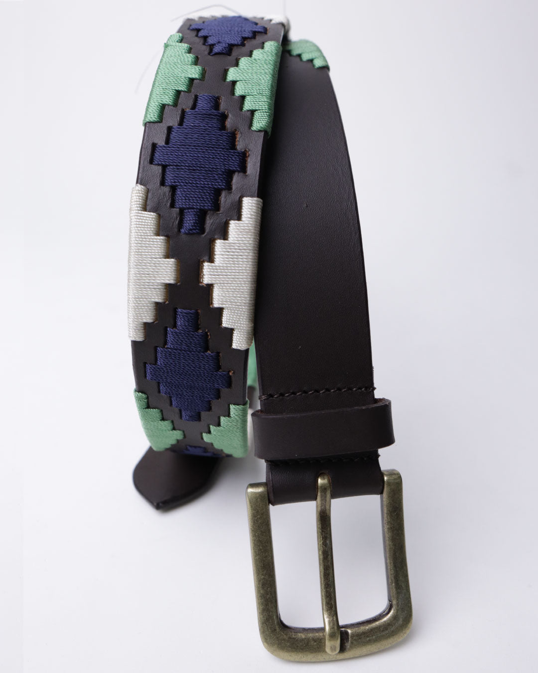 Polo Belt with Blue Black White Detaling