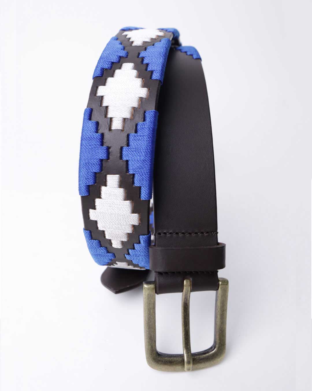 Blue with White&Black Detailing Polo Belt