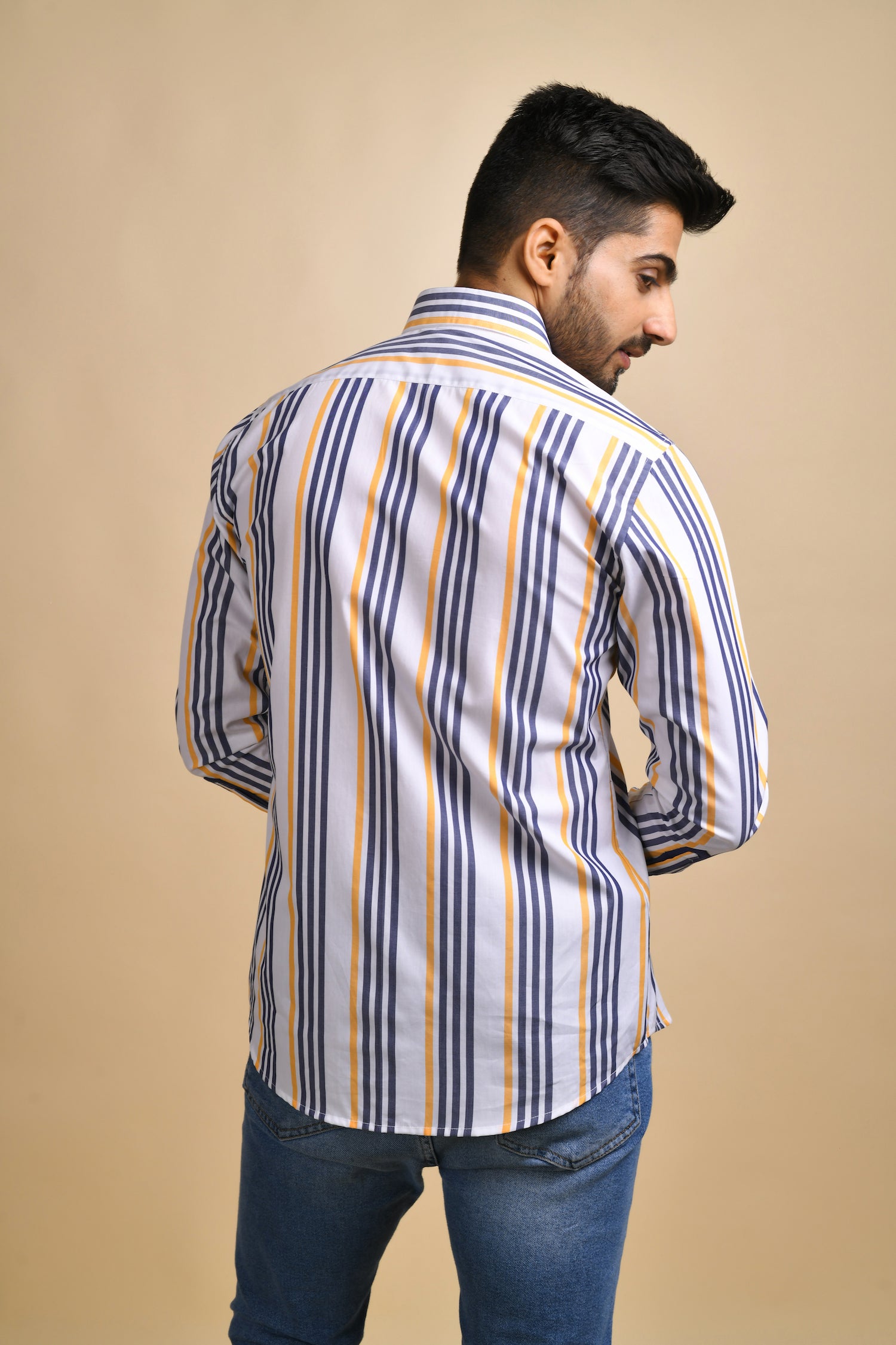 Multi Stripe White Shirt