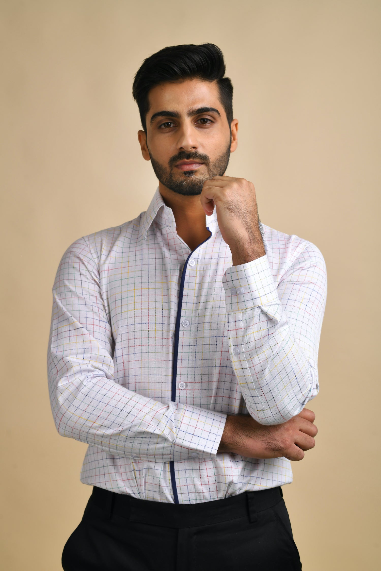 White Checkered Shirt