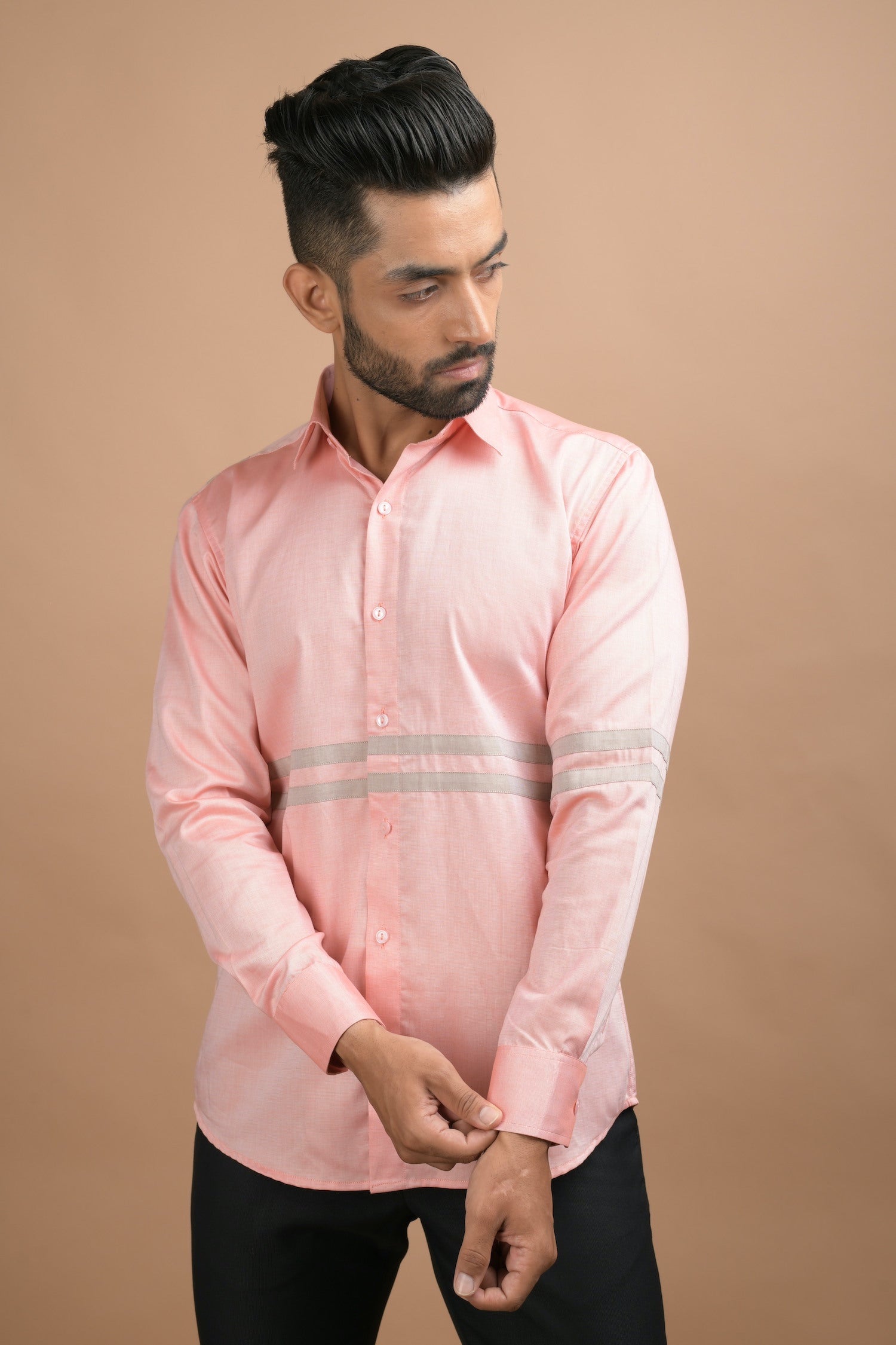 Banded Pink Shirt