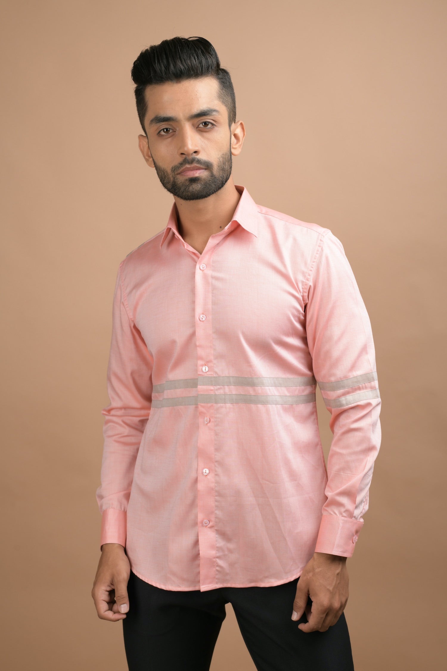 Banded Pink Shirt
