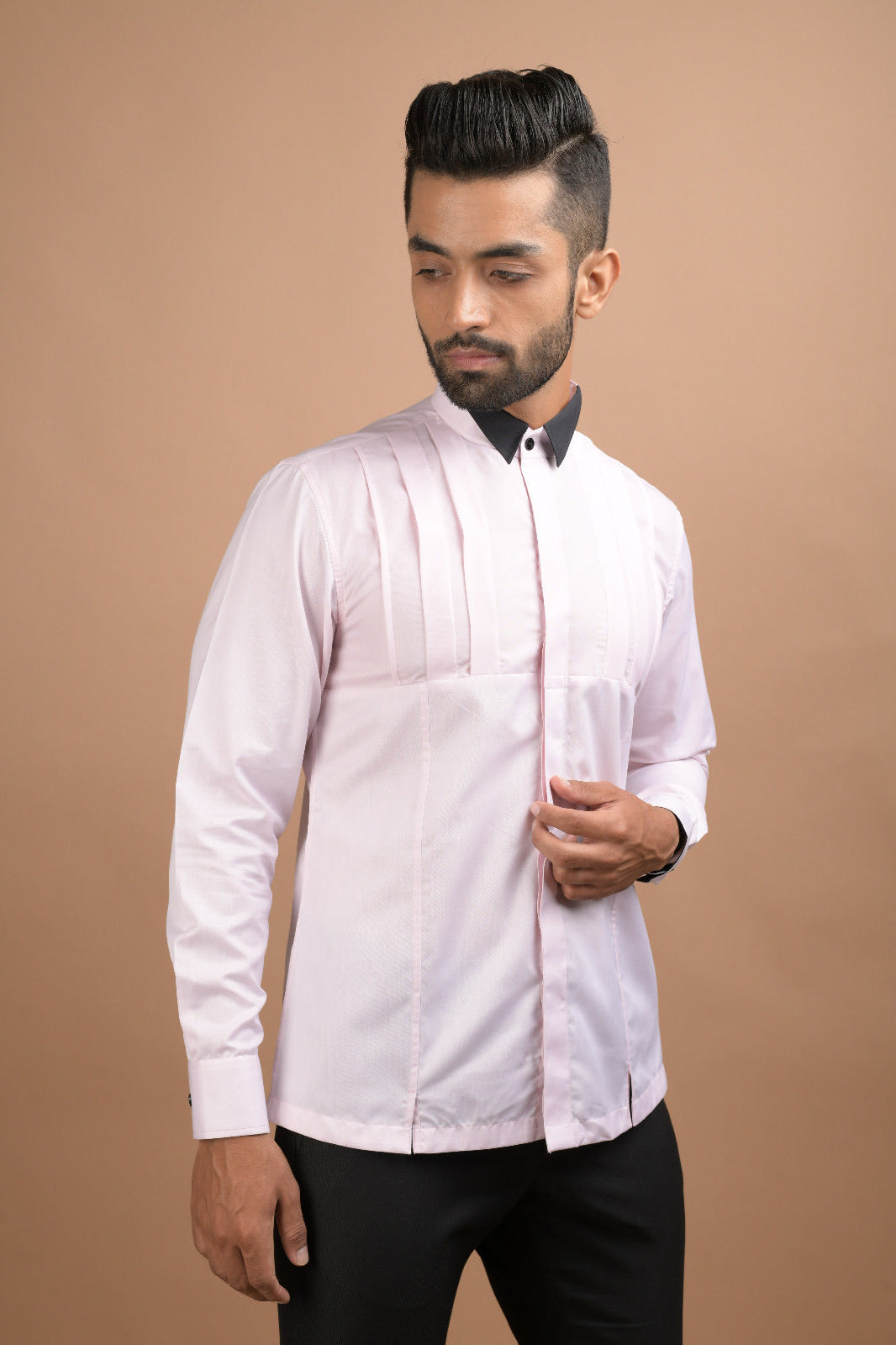 Pink tuxedo shirt